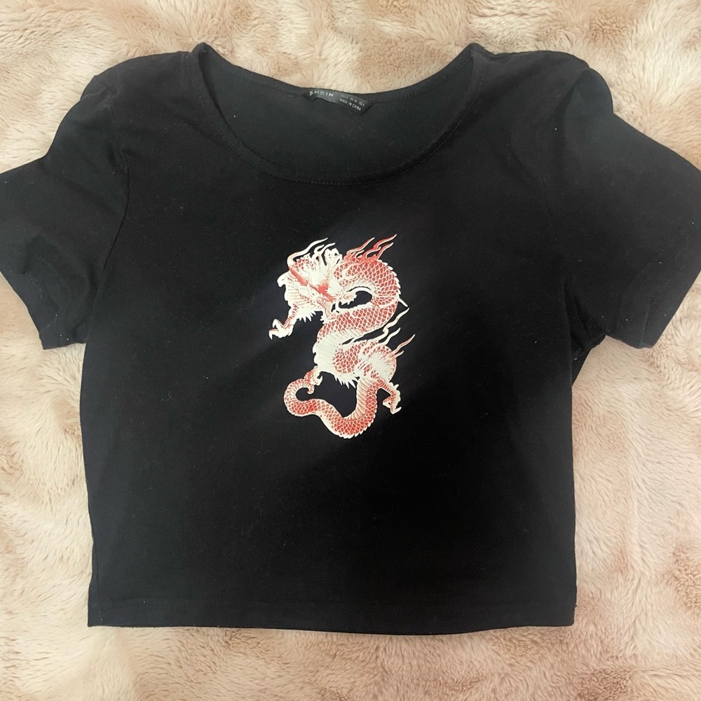 Shein, Cropped Fitted Tee Shirt